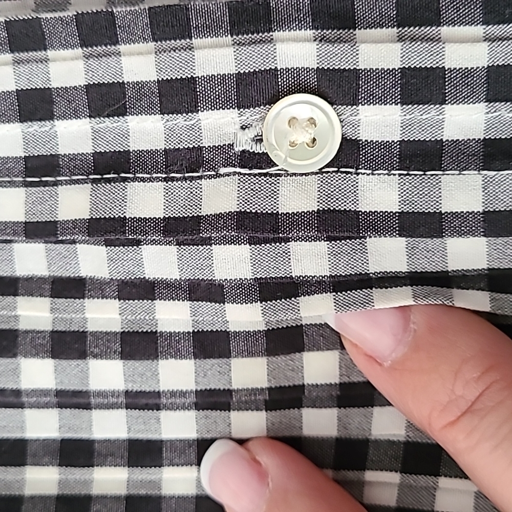 Jcrew Buffalo Check Button Down Tunic, Medium - image 4